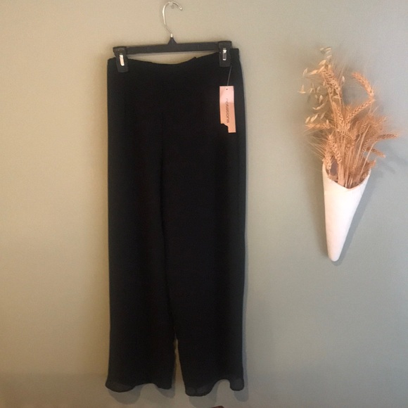 Notations Pants - Notations Black Size Size Small. Wide Leg, Polyester. NWT